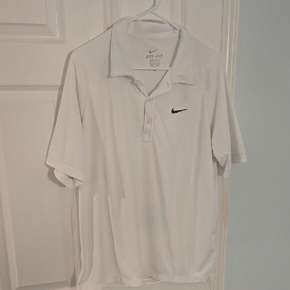 Nike Men's White Dri-FIT Polo Shirt - Picture 4 of 6